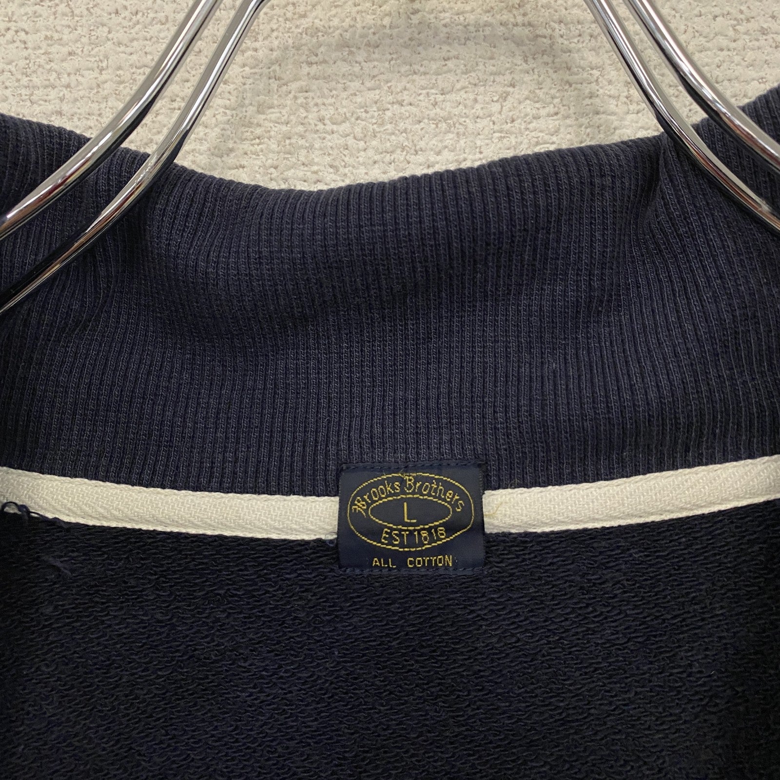 ～00s　Brooks Brothers　ブルックスブラザーズ　フルジップスウェットジャケット　ネイビー　Lサイズ