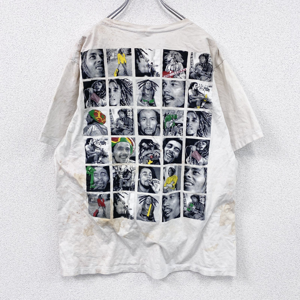 THANABAT　Bob Marley　ボブマーリー　半袖プリントTシャツ　バンドT　ホワイト　XLサイズ