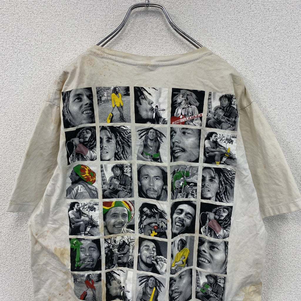 THANABAT　Bob Marley　ボブマーリー　半袖プリントTシャツ　バンドT　ホワイト　XLサイズ