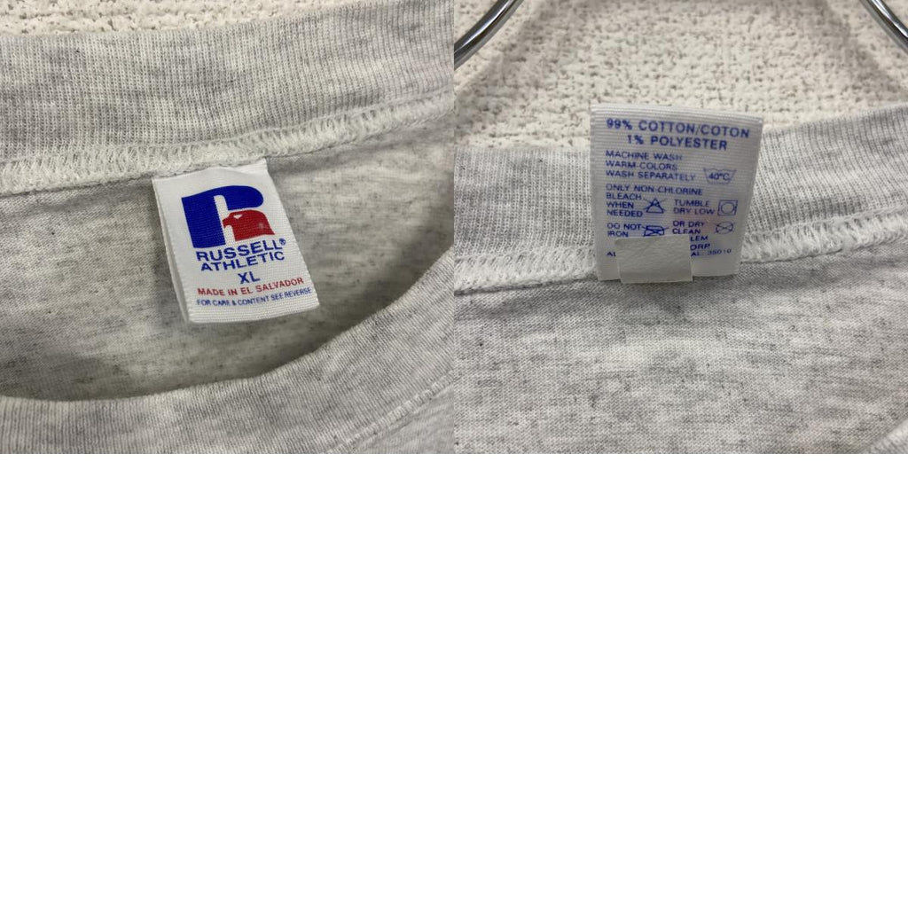 ～00s　RUSSELL　ラッセル　NFL　PANTHERS　パンサーズ　長袖Tシャツ/ロンT　ヴィンテージ　灰色　グレー　XLサイズ