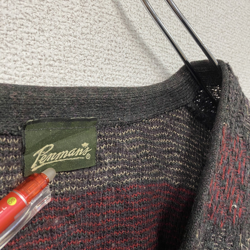 Penman’s　ニットカーディガン　総柄　マルチカラー