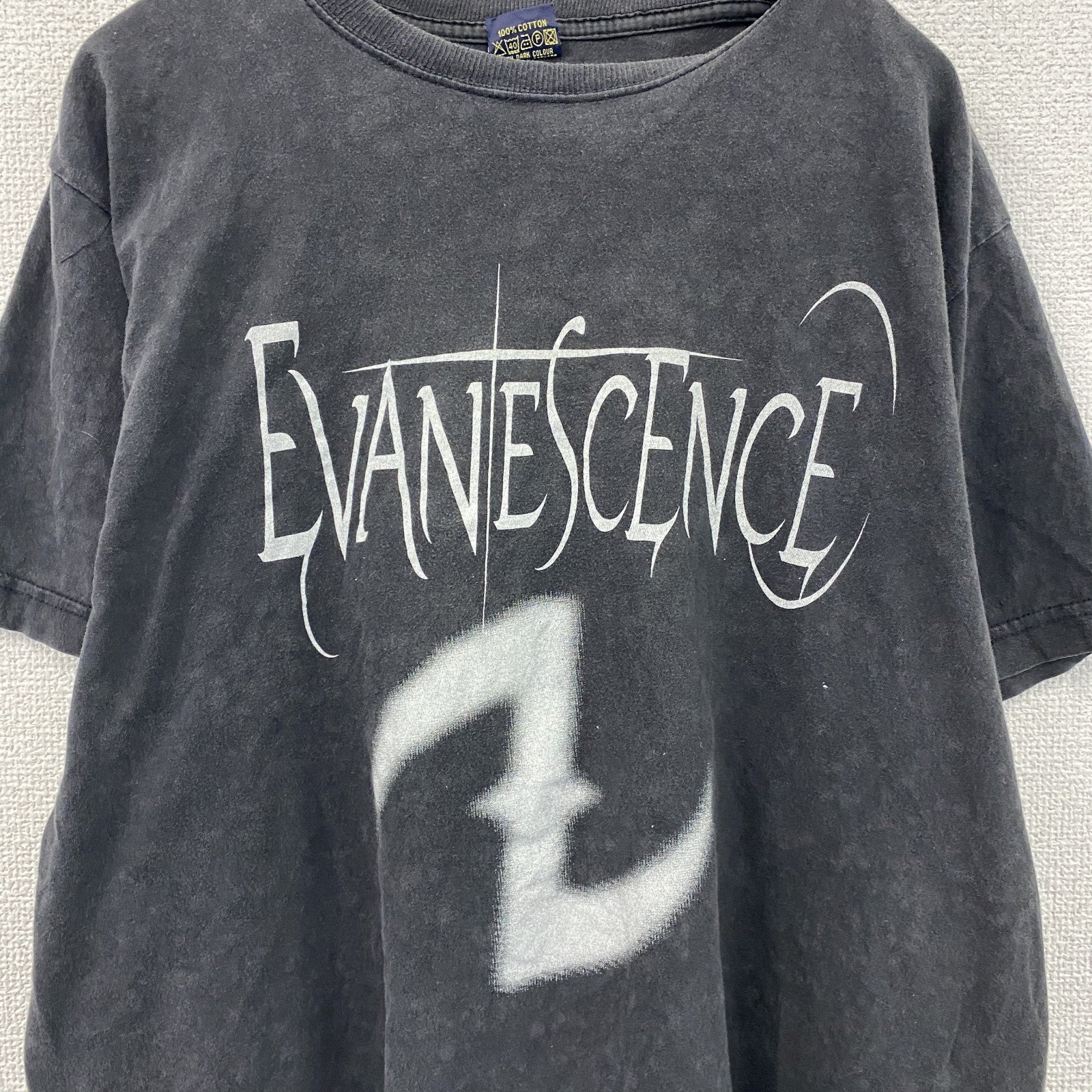 00s　EVANESCENCE　エヴァネッセンス　半袖プリントTシャツ　バンドT　黒　ブラック　Lサイズ