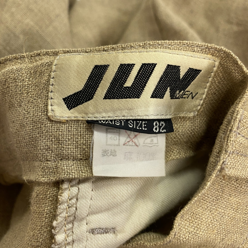 JUN MEN　ジュンメン　リネンパンツ　茶色　ブラウン　82サイズ　