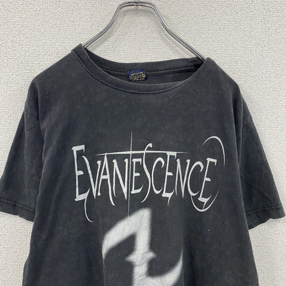 00s　EVANESCENCE　エヴァネッセンス　半袖プリントTシャツ　バンドT　黒　ブラック　Lサイズ