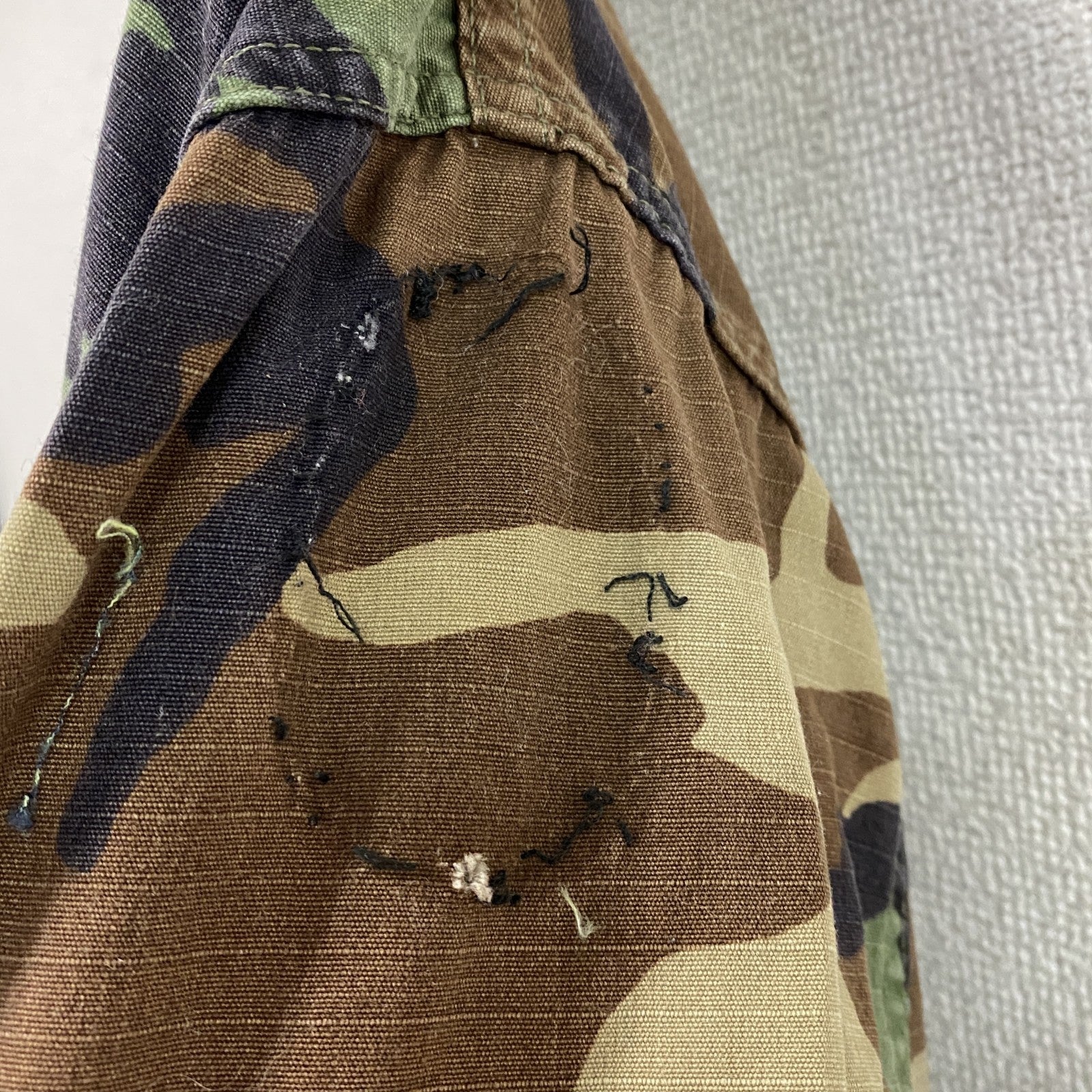 90s　U.S.ARMY　BDUジャケット　ミリタリージャケット　ヴィンテージ　ウッドランドカモ　迷彩柄　マルチカラー　Sサイズ