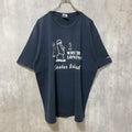 古着 used　GILDAN　ギルダン　モアイ像　半袖プリントTシャツ　黒　ブラック　クルーネック　ビッグシルエット　XLサイズ