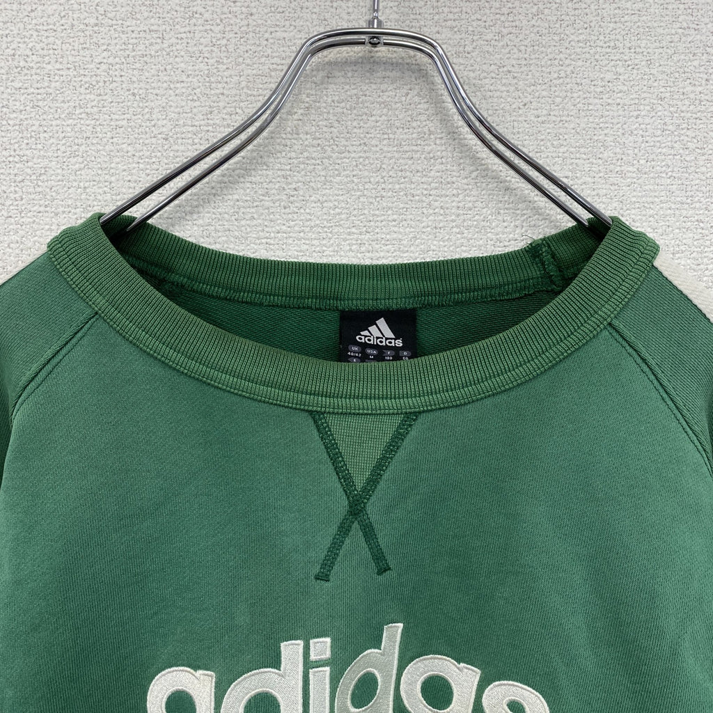 adidas　アディダス　スウェット/トレーナー　前V　緑　グリーン　Oサイズ