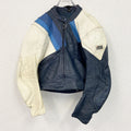 古着 used　ECHTES LEDER　レザージャケット/革ジャン　白　ホワイト　紺　ネイビー　50サイズ