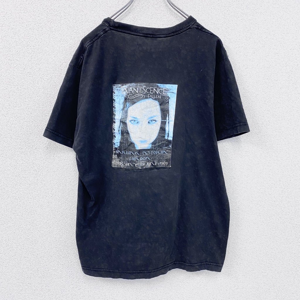 00s　EVANESCENCE　エヴァネッセンス　半袖プリントTシャツ　バンドT　黒　ブラック　Lサイズ
