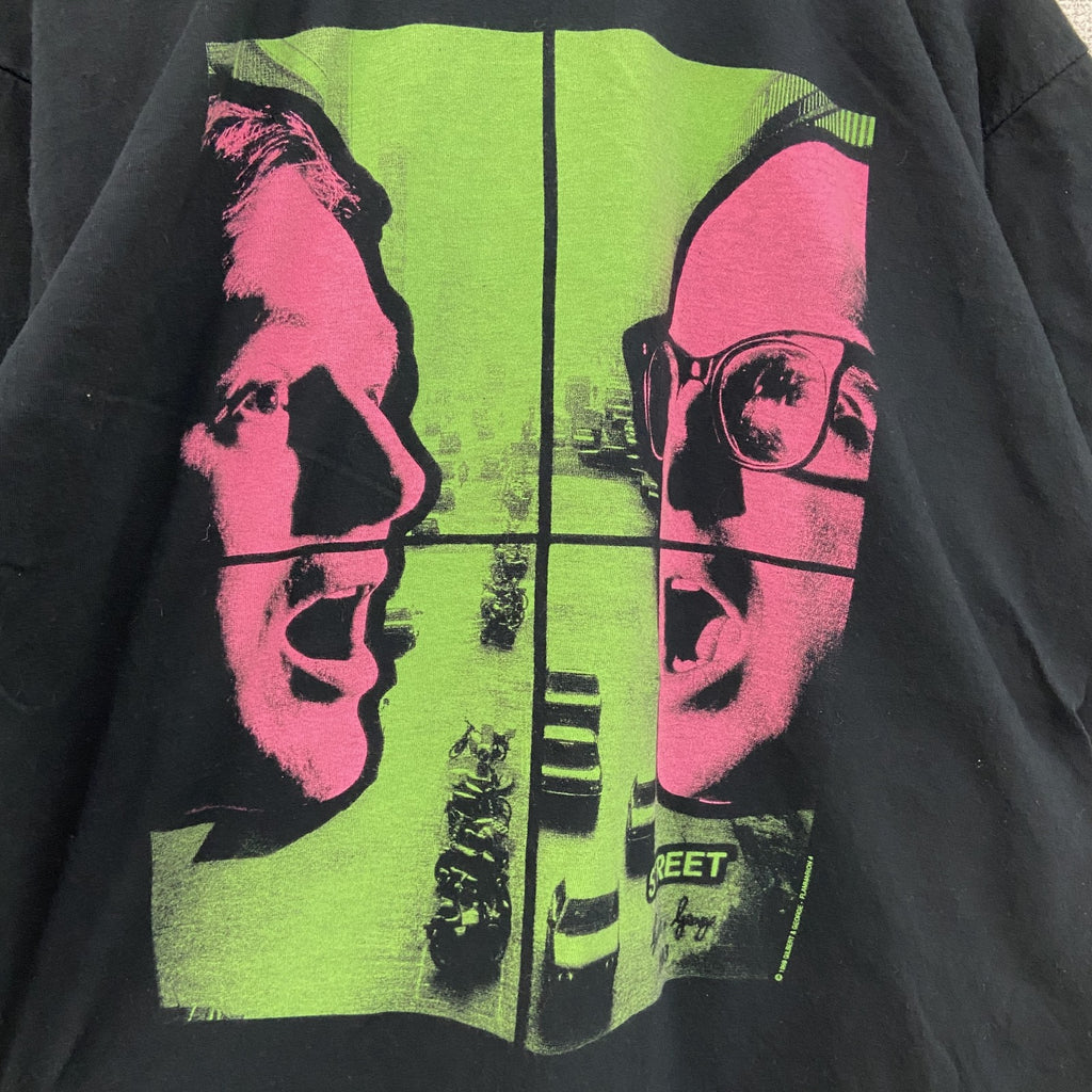 90s　Flammarion４　GILBERT&GEORGE　現代美術家ギルバート＆ジョージ　半袖Tシャツ　人物T　黒　ブラック　XLサイズ