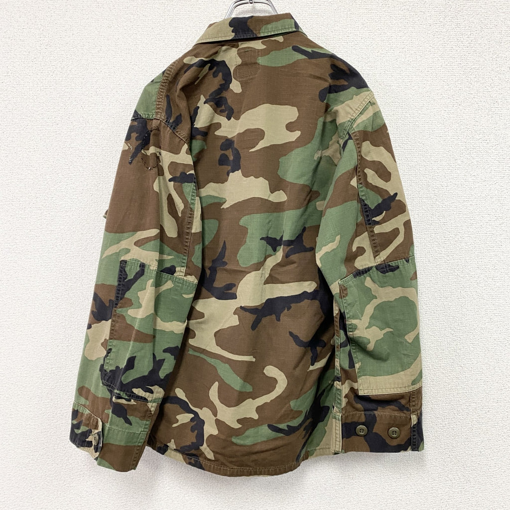 90s　U.S.ARMY　BDUジャケット　ミリタリージャケット　ヴィンテージ　ウッドランドカモ　迷彩柄　マルチカラー　Sサイズ