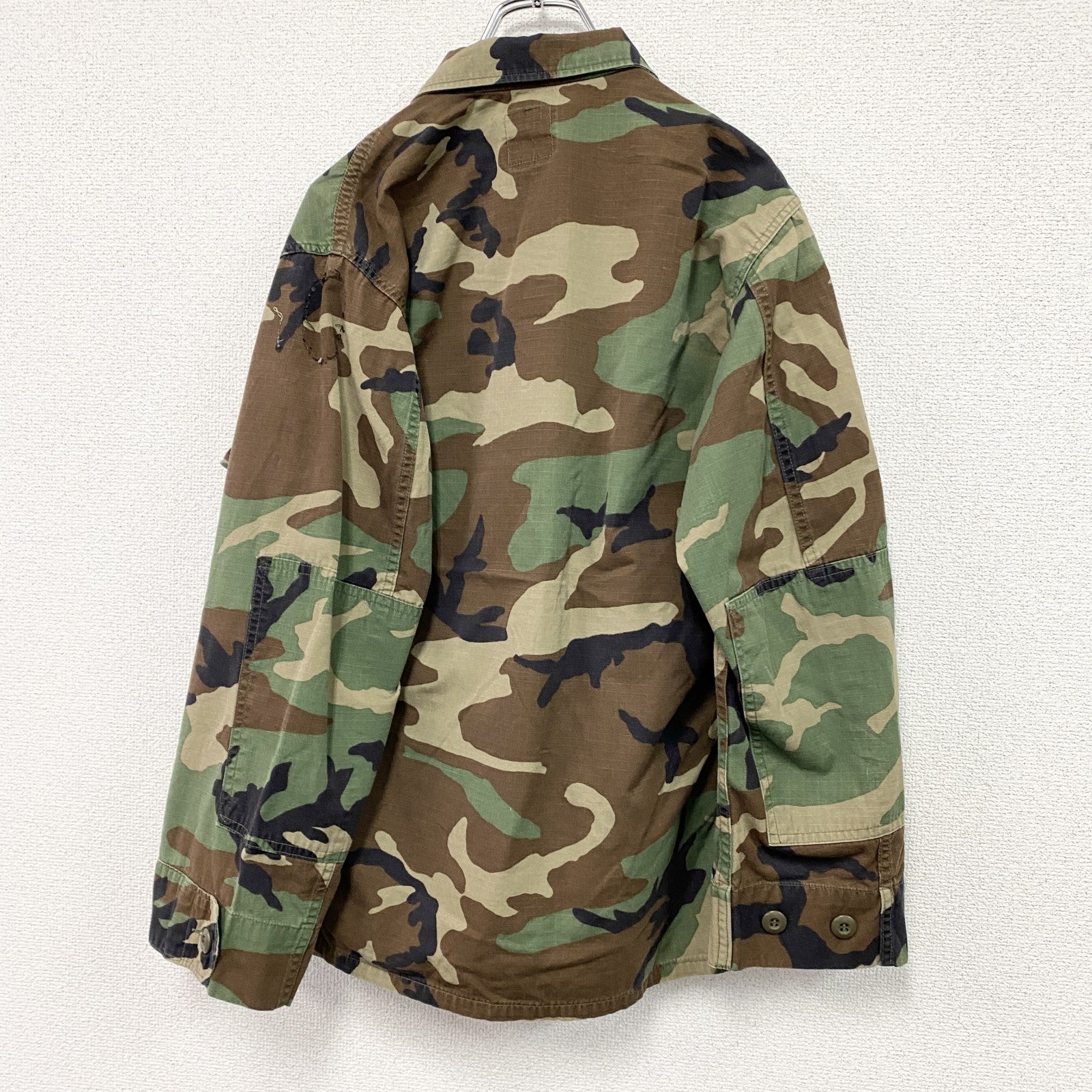 90s　U.S.ARMY　BDUジャケット　ミリタリージャケット　ヴィンテージ　ウッドランドカモ　迷彩柄　マルチカラー　Sサイズ