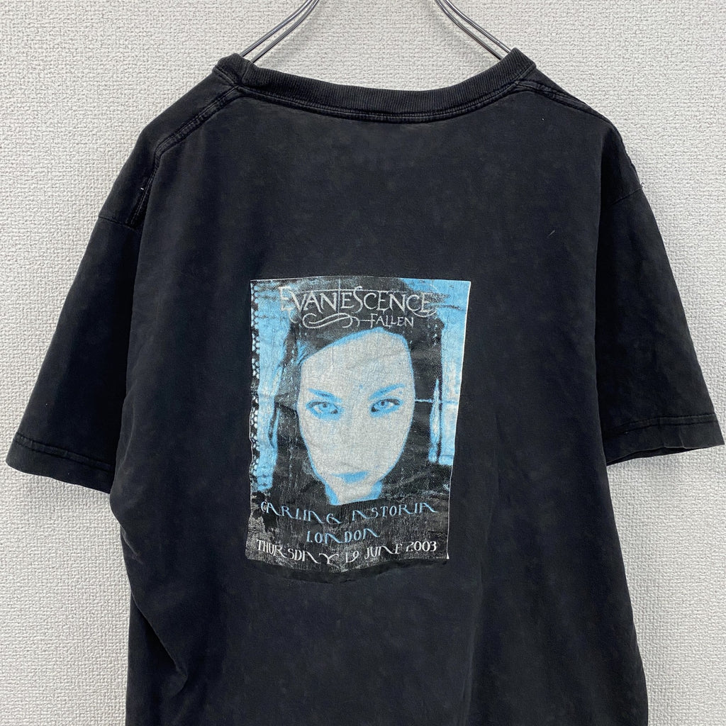 00s　EVANESCENCE　エヴァネッセンス　半袖プリントTシャツ　バンドT　黒　ブラック　Lサイズ