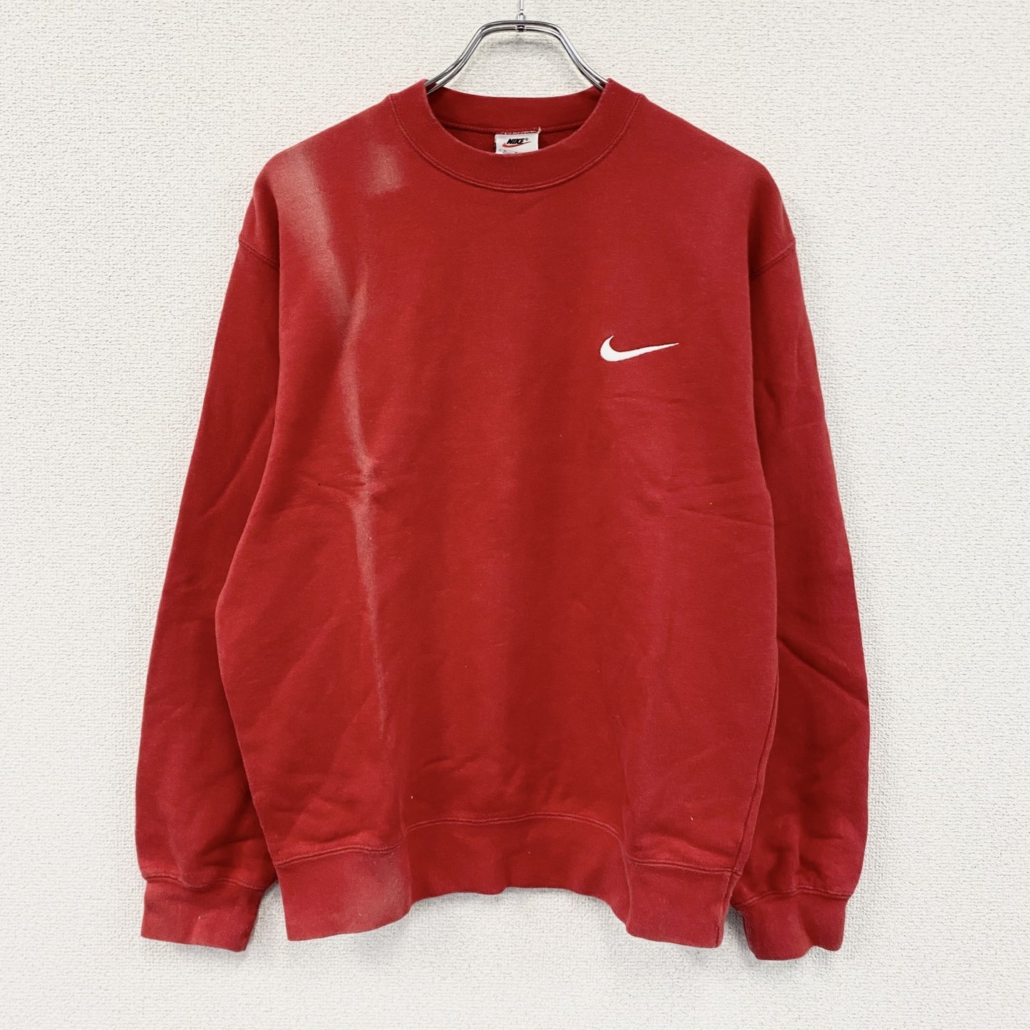 NIKE　ナイキ　スウェット/トレーナー　スウッシュ　赤　レッド　Lサイズ