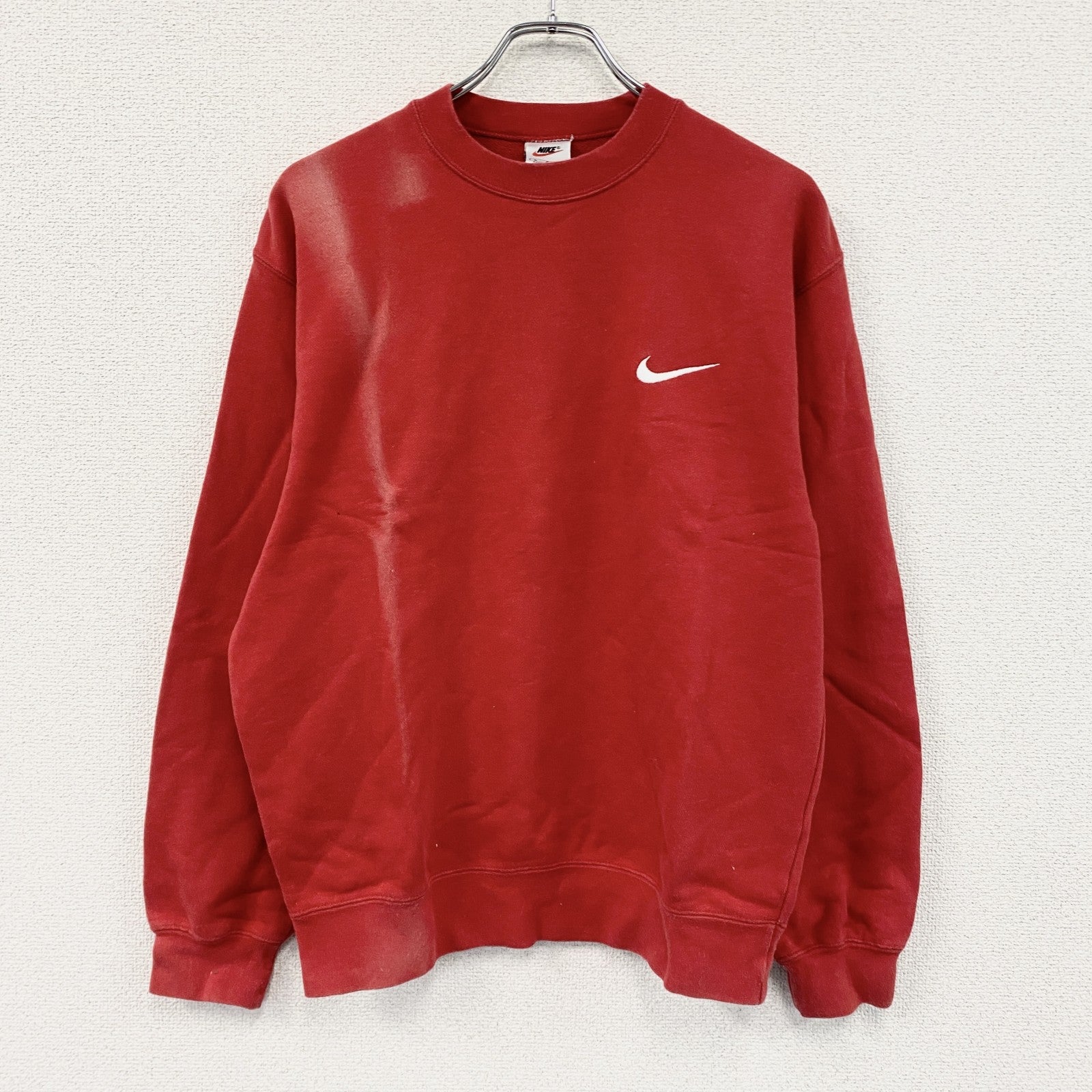 NIKE　ナイキ　スウェット/トレーナー　スウッシュ　赤　レッド　Lサイズ