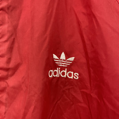 ～80s　adidas　アディダス　デサント　トラックジャケット/ジャージ　ラグランスリーブ　トレフォイルロゴ　赤　レッド　Lサイズ