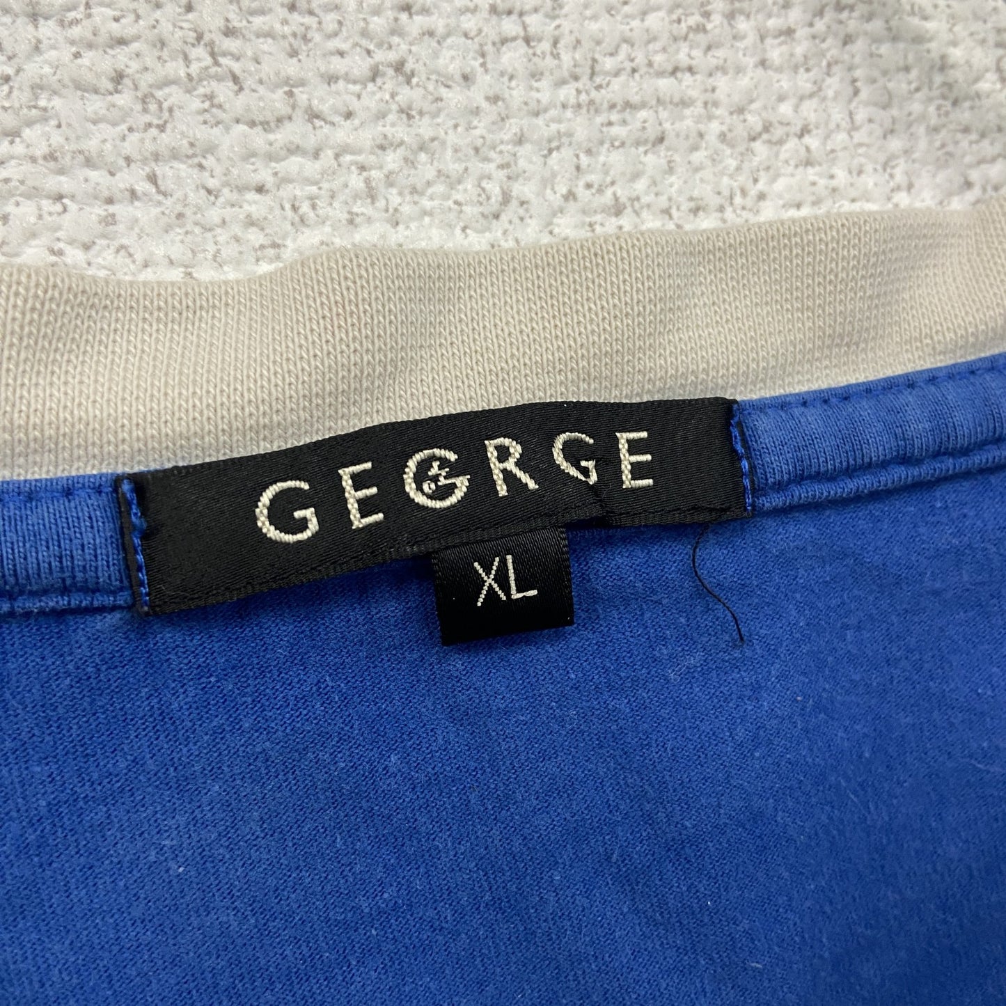 GEGRGE　半袖リンガーTシャツ　青　ブルー　XLサイズ