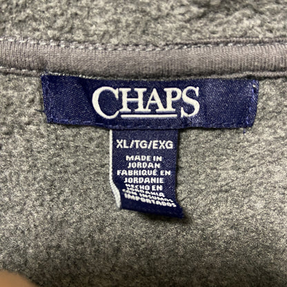 古着 used　CHAPS チャップス　ジップアップワークベスト　フリース生地　アウター　ノームコア　グレー　ポケット　XLサイズ