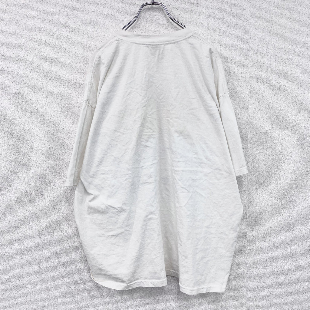 00s　GILDAN　半袖プリントTシャツ　カレッジプリント　サイン入り　白　ホワイト　2XLサイズ