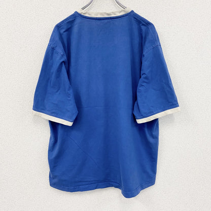GEGRGE　半袖リンガーTシャツ　青　ブルー　XLサイズ
