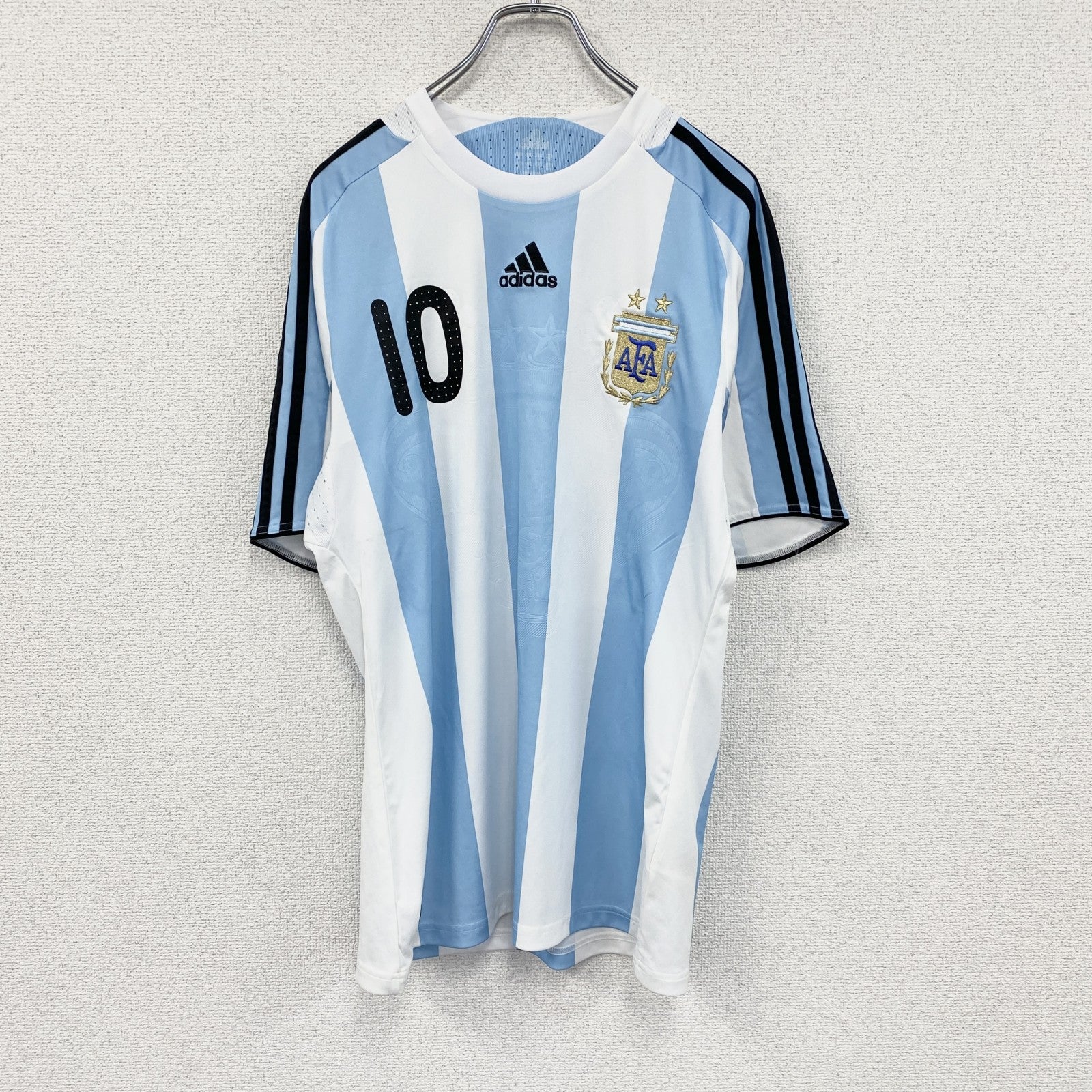 adidas　アディダス　アルゼンチン代表　リオネル・メッシ　マラドーナ　半袖Tシャツ　ユニフォーム　