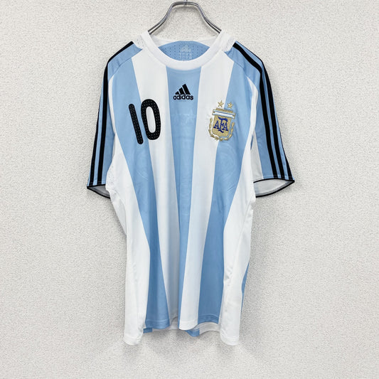 adidas　アディダス　アルゼンチン代表　リオネル・メッシ　マラドーナ　半袖Tシャツ　ユニフォーム　