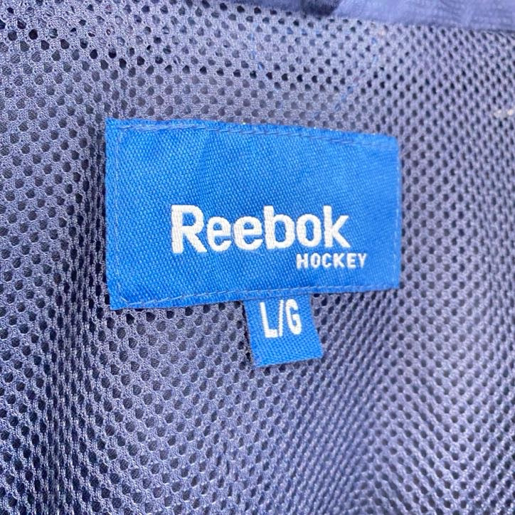 Reebok　リーボック　フルジップナイロンジャケット　紺　ネイビー　Lサイズ