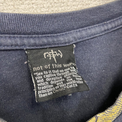 90s～　Not of this world　半袖全面プリントTシャツ　オールオーバープリント　アートプリント　ヴィンテージ　黒　ブラック