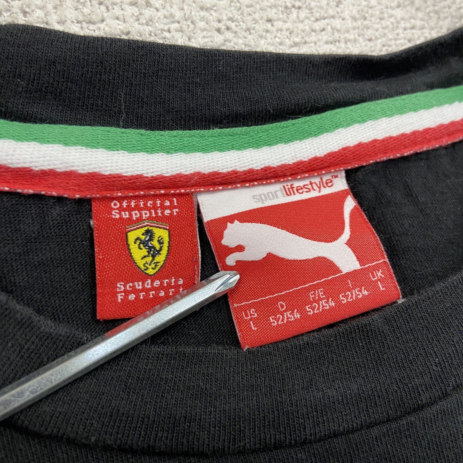 PUMA FIRELLI　プーマ　半袖Tシャツ　ユニフォーム　黒　ブラック　Lサイズ　