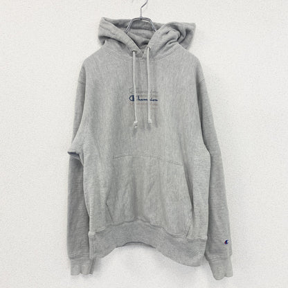 champion　チャンピオン　プリントフーディー/スウェットパーカー　リバースウィーブ　灰色　グレー　Sサイズ