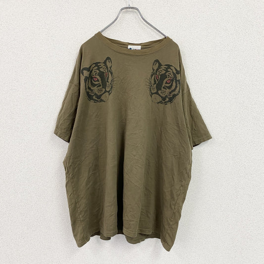 FACETASM　ファセッタズム　半袖プリントTシャツ　カーキ　Fサイズ
