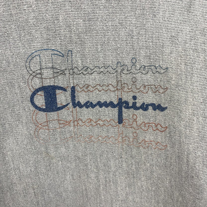 champion　チャンピオン　プリントフーディー/スウェットパーカー　リバースウィーブ　灰色　グレー　Sサイズ