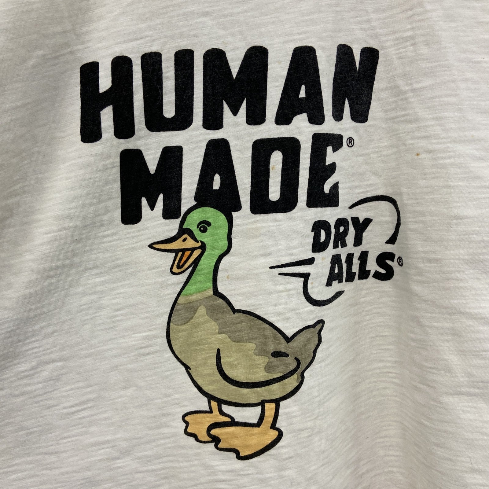 HUMAN MADE　ヒューマンメイド　半袖Tシャツ　染み込みプリント　白　ホワイト　Lサイズ