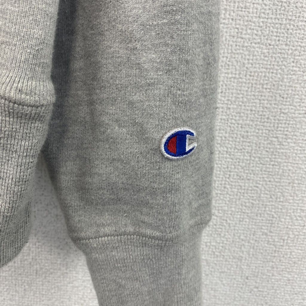 champion　チャンピオン　プリントフーディー/スウェットパーカー　リバースウィーブ　灰色　グレー　Sサイズ