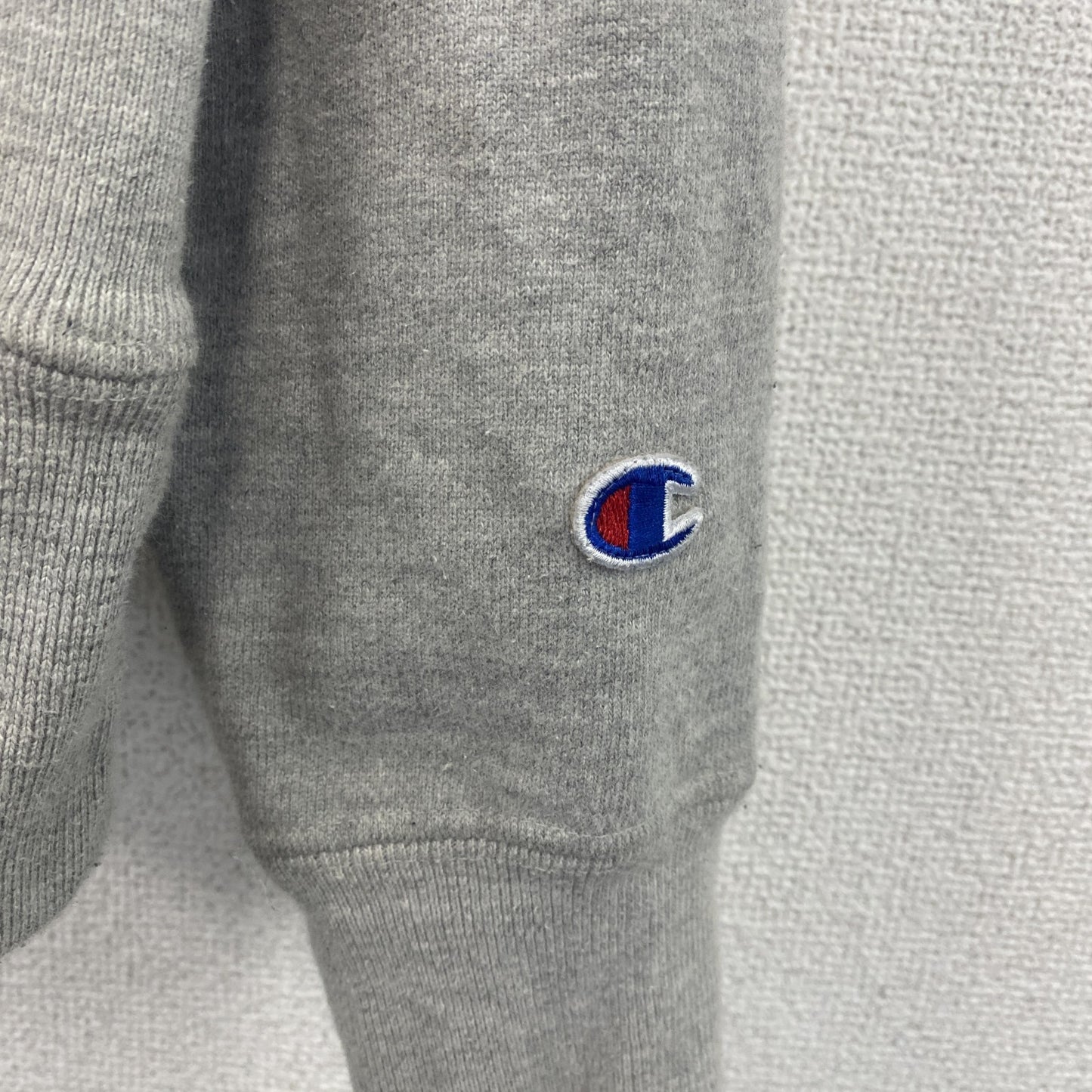 champion　チャンピオン　プリントフーディー/スウェットパーカー　リバースウィーブ　灰色　グレー　Sサイズ