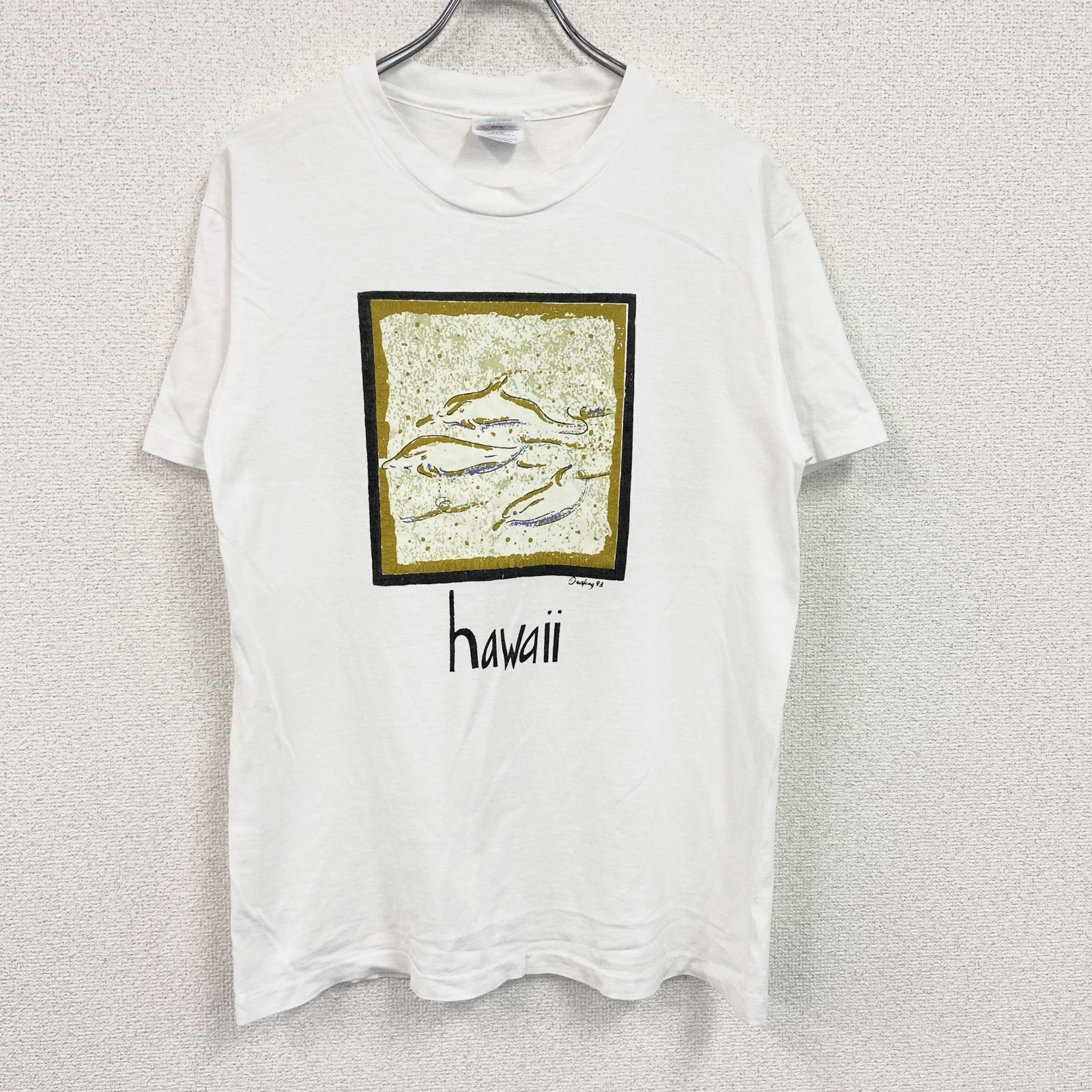 Hanes　ヘインズ　半袖プリントTシャツ　シングルステッチ　白　ホワイト　Mサイズ