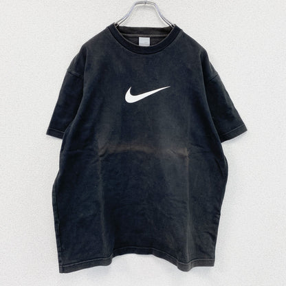 00s　NIKE　ナイキ　半袖プリントTシャツ　ヴィンテージ　ヘビーオンス　スウッシュ　黒　ブラック　XLサイズ