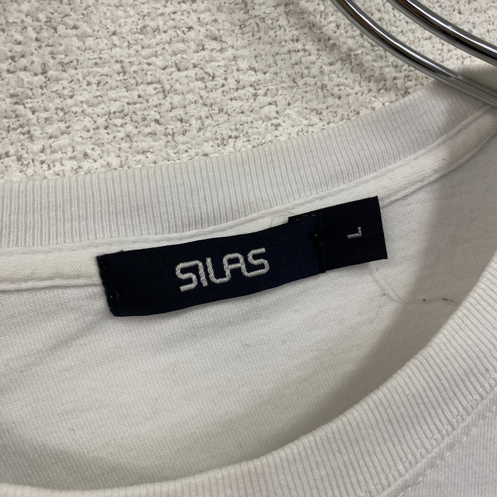 00s　SILAS　サイラス　半袖プリントTシャツ　ヴィンテージ　白　ホワイト　Lサイズ