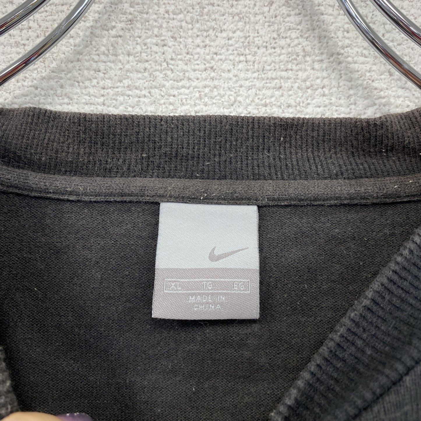 00s　NIKE　ナイキ　半袖プリントTシャツ　ヴィンテージ　ヘビーオンス　スウッシュ　黒　ブラック　XLサイズ