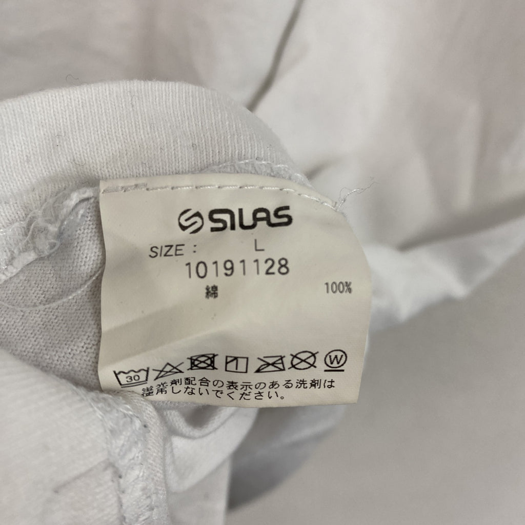 00s　SILAS　サイラス　半袖プリントTシャツ　ヴィンテージ　白　ホワイト　Lサイズ