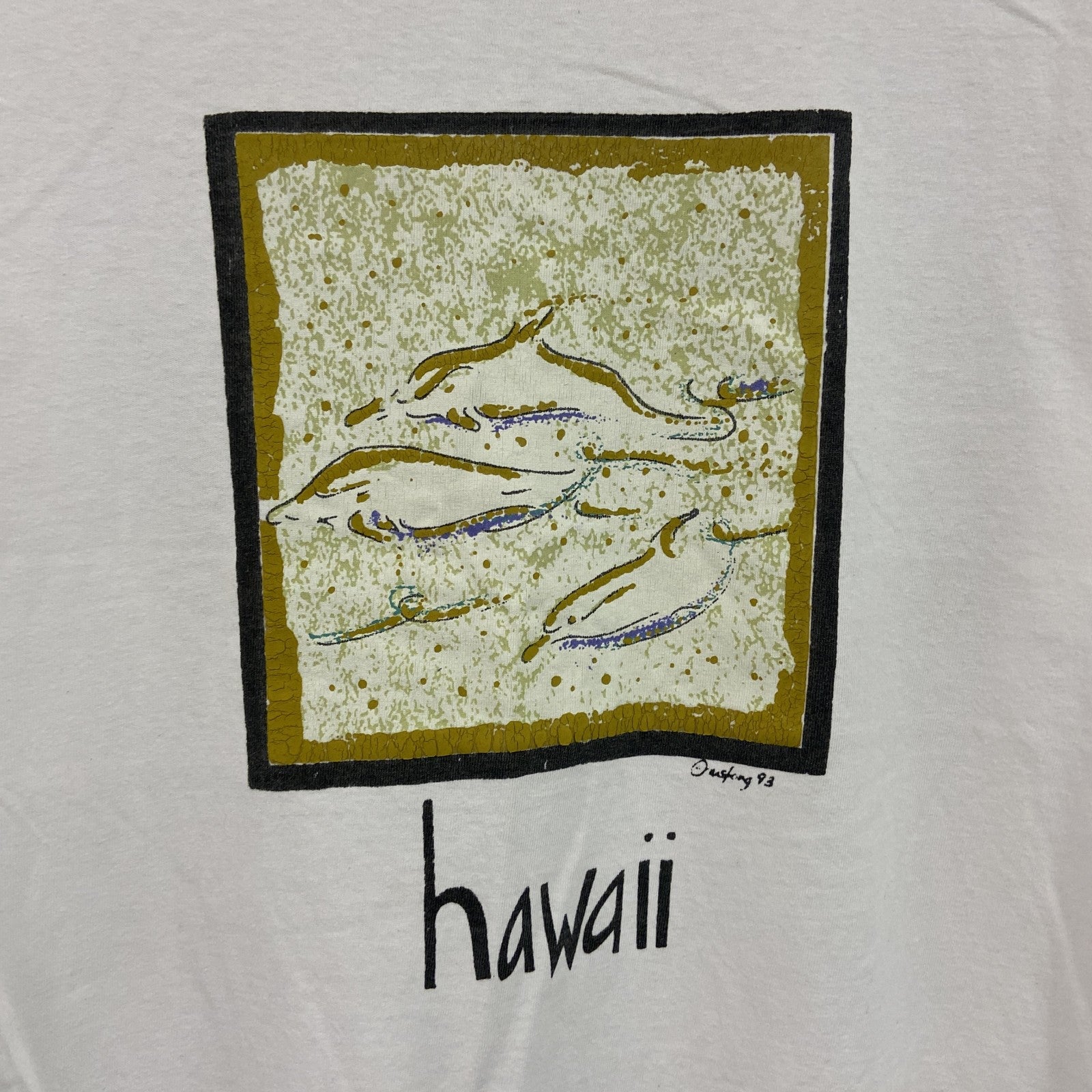 Hanes　ヘインズ　半袖プリントTシャツ　シングルステッチ　白　ホワイト　Mサイズ