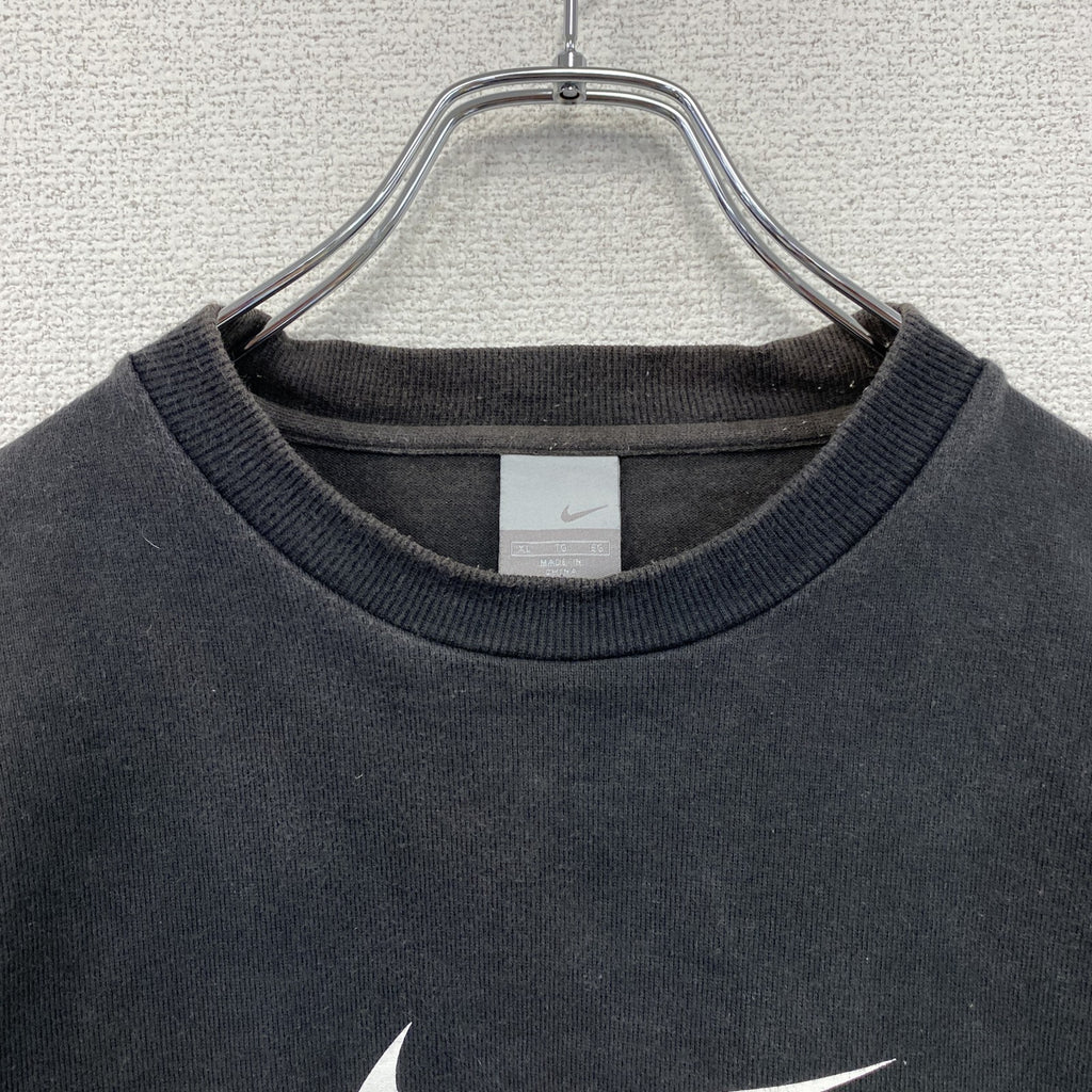 00s　NIKE　ナイキ　半袖プリントTシャツ　ヴィンテージ　ヘビーオンス　スウッシュ　黒　ブラック　XLサイズ