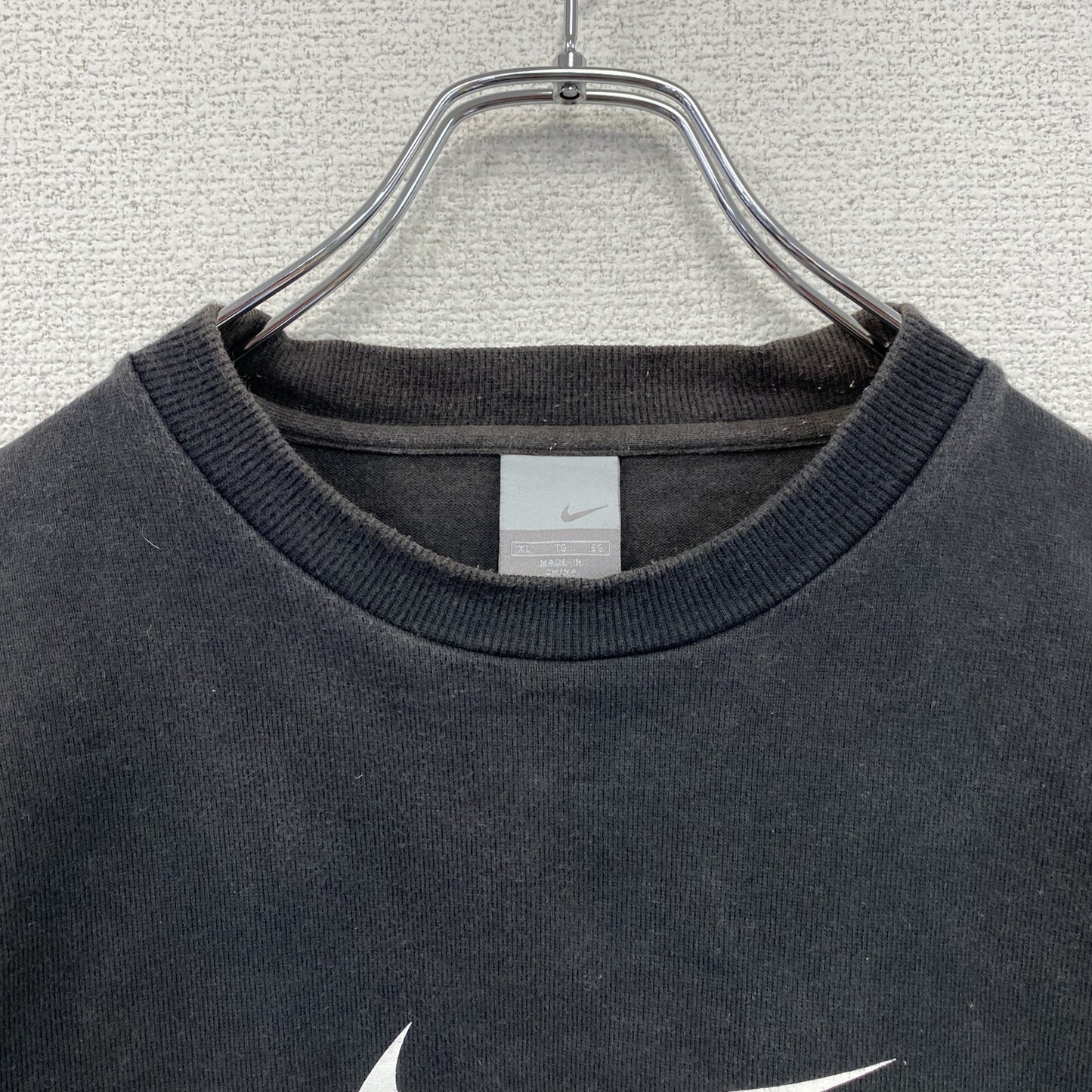00s　NIKE　ナイキ　半袖プリントTシャツ　ヴィンテージ　ヘビーオンス　スウッシュ　黒　ブラック　XLサイズ