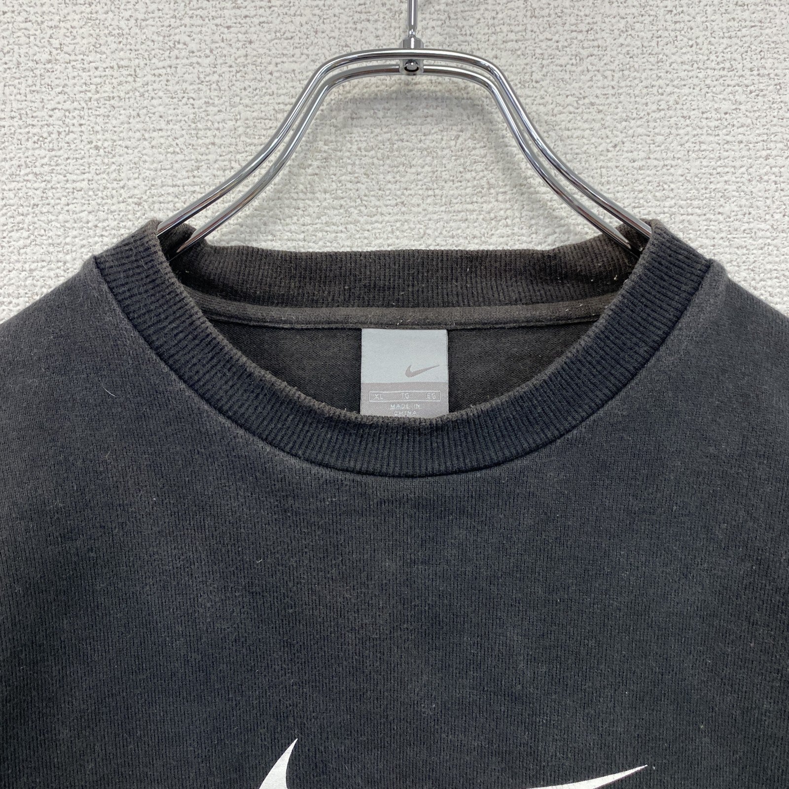 00s　NIKE　ナイキ　半袖プリントTシャツ　ヴィンテージ　ヘビーオンス　スウッシュ　黒　ブラック　XLサイズ