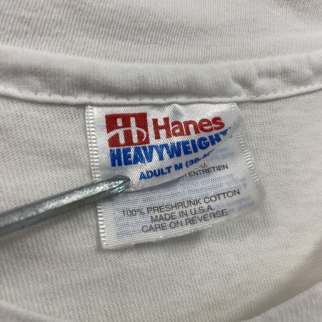 Hanes　ヘインズ　半袖プリントTシャツ　シングルステッチ　白　ホワイト　Mサイズ