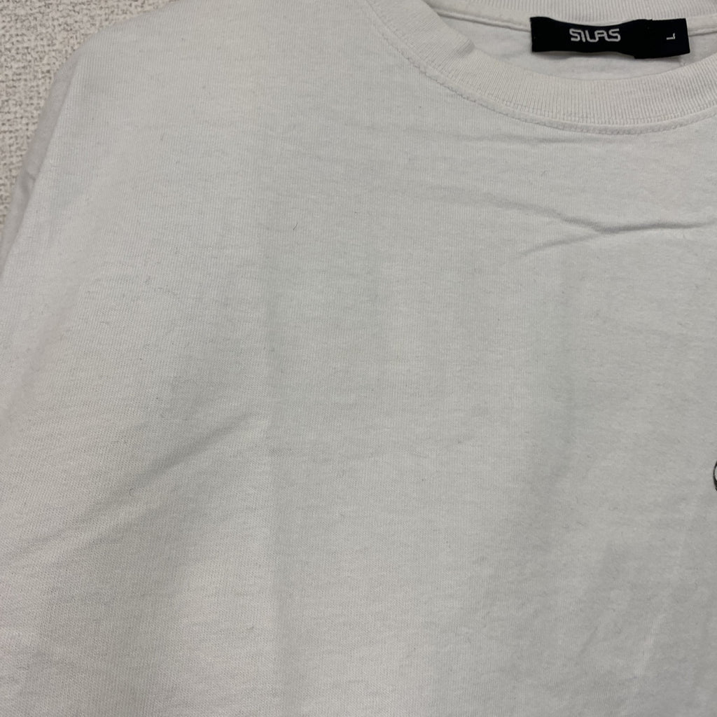 00s　SILAS　サイラス　半袖プリントTシャツ　ヴィンテージ　白　ホワイト　Lサイズ