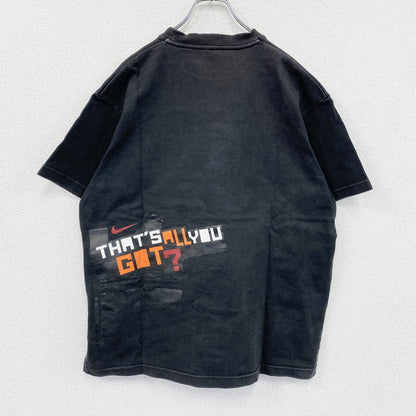 00s　NIKE　ナイキ　半袖プリントTシャツ　ヴィンテージ　ヘビーオンス　スウッシュ　黒　ブラック　XLサイズ