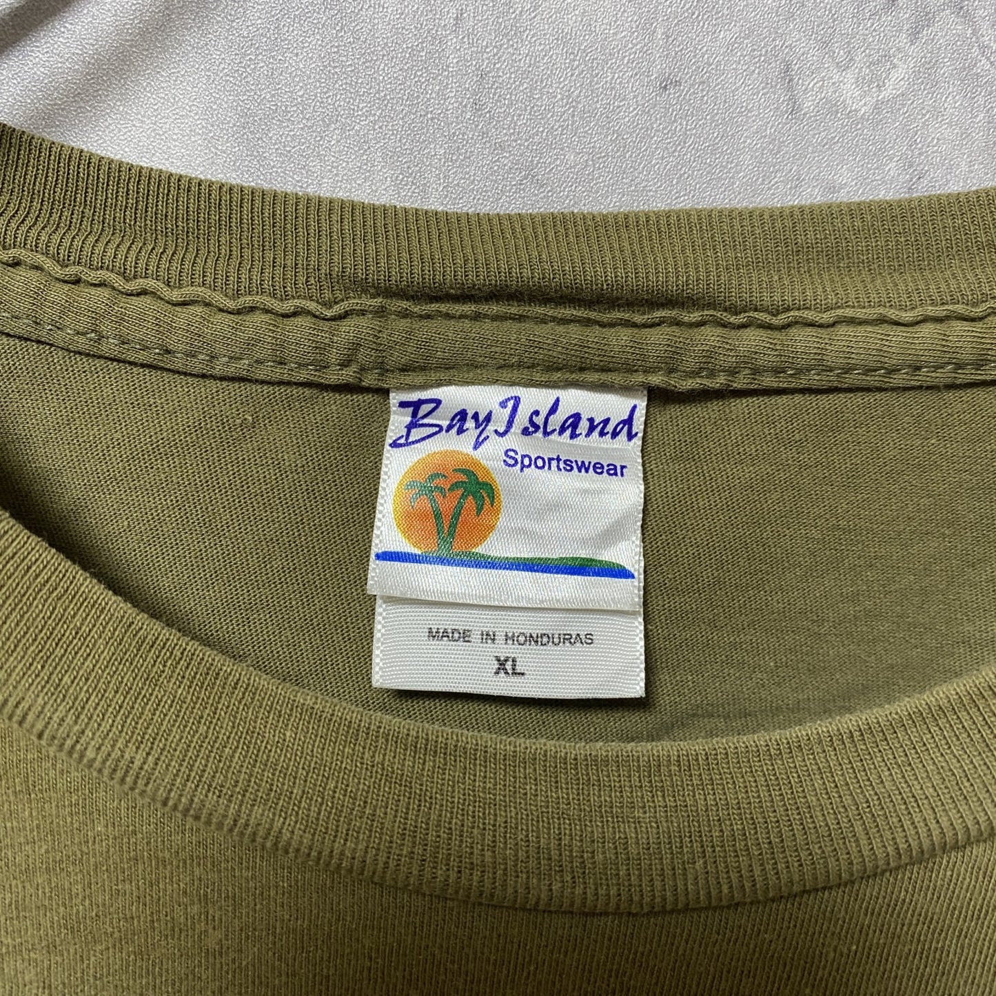 BayIsland　グリーンランタン　DCコミックス　半袖プリントアニメTシャツ　キャラクター　クルーネック　カーキ　XLサイズ