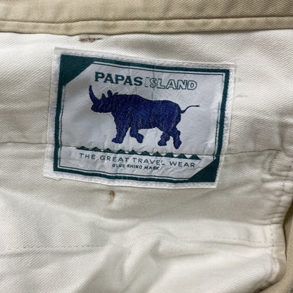 Papas　パパス　チノパンツ　ジップフライ　ベージュ　XXサイズ