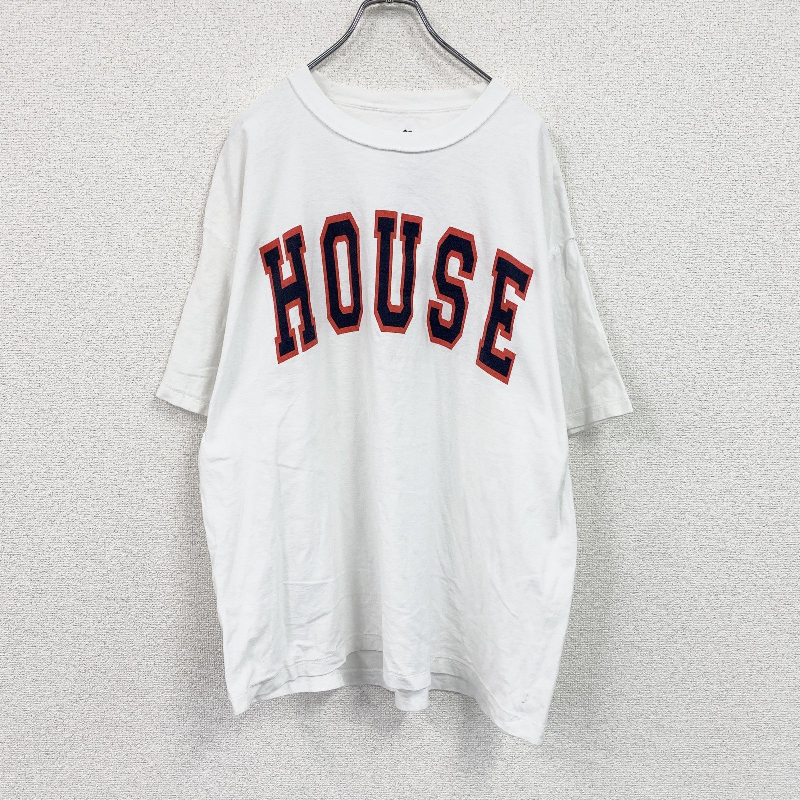 ISNESS　イズネス　ISNESS MUSIC HOUSE　半袖プリントTシャツ　白　ホワイト　Fサイズ